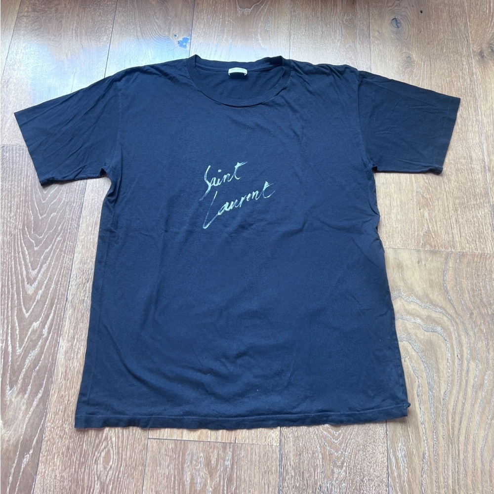 Saint Laurent cursive logo tee